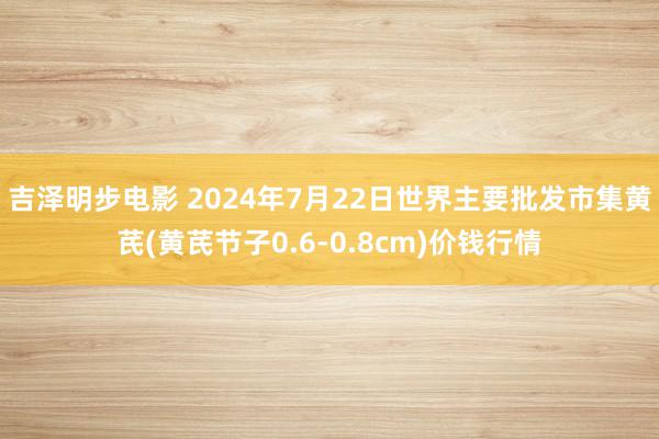 吉泽明步电影 2024年7月22日世界主要批发市集黄芪(黄芪节子0.6-0.8cm)价钱行情