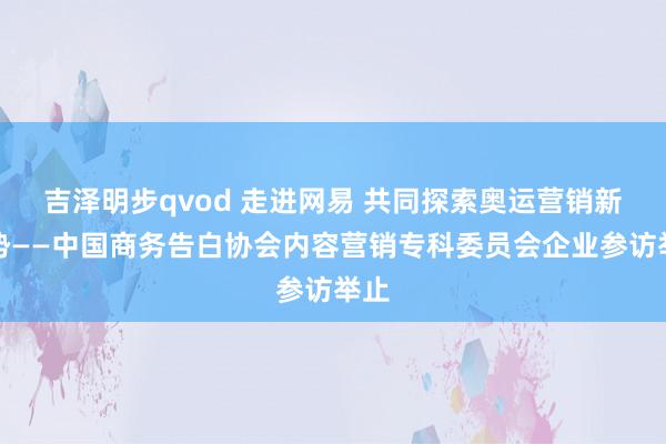 吉泽明步qvod 走进网易 共同探索奥运营销新趋势——中国商务告白协会内容营销专科委员会企业参访举止