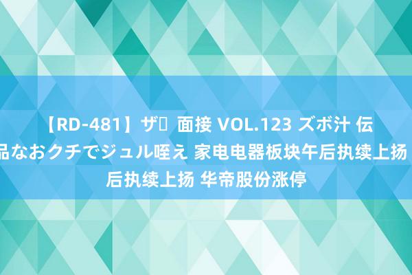 【RD-481】ザ・面接 VOL.123 ズボ汁 伝染 逆面接 上品なおクチでジュル咥え 家电电器板块午后执续上扬 华帝股份涨停