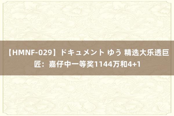 【HMNF-029】ドキュメント ゆう 精选大乐透巨匠：嘉仔中一等奖1144万和4+1