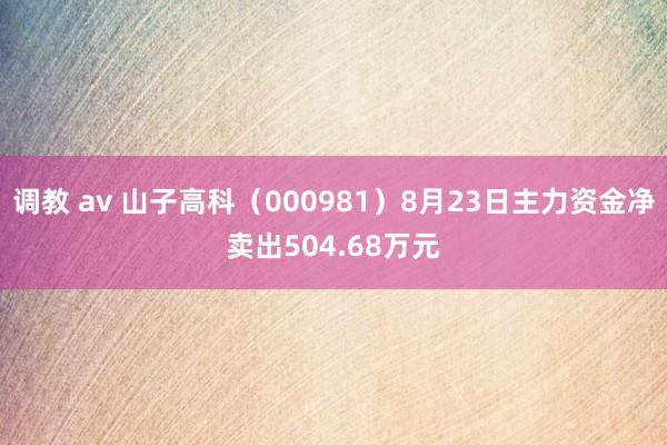 调教 av 山子高科（000981）8月23日主力资金净卖出504.68万元